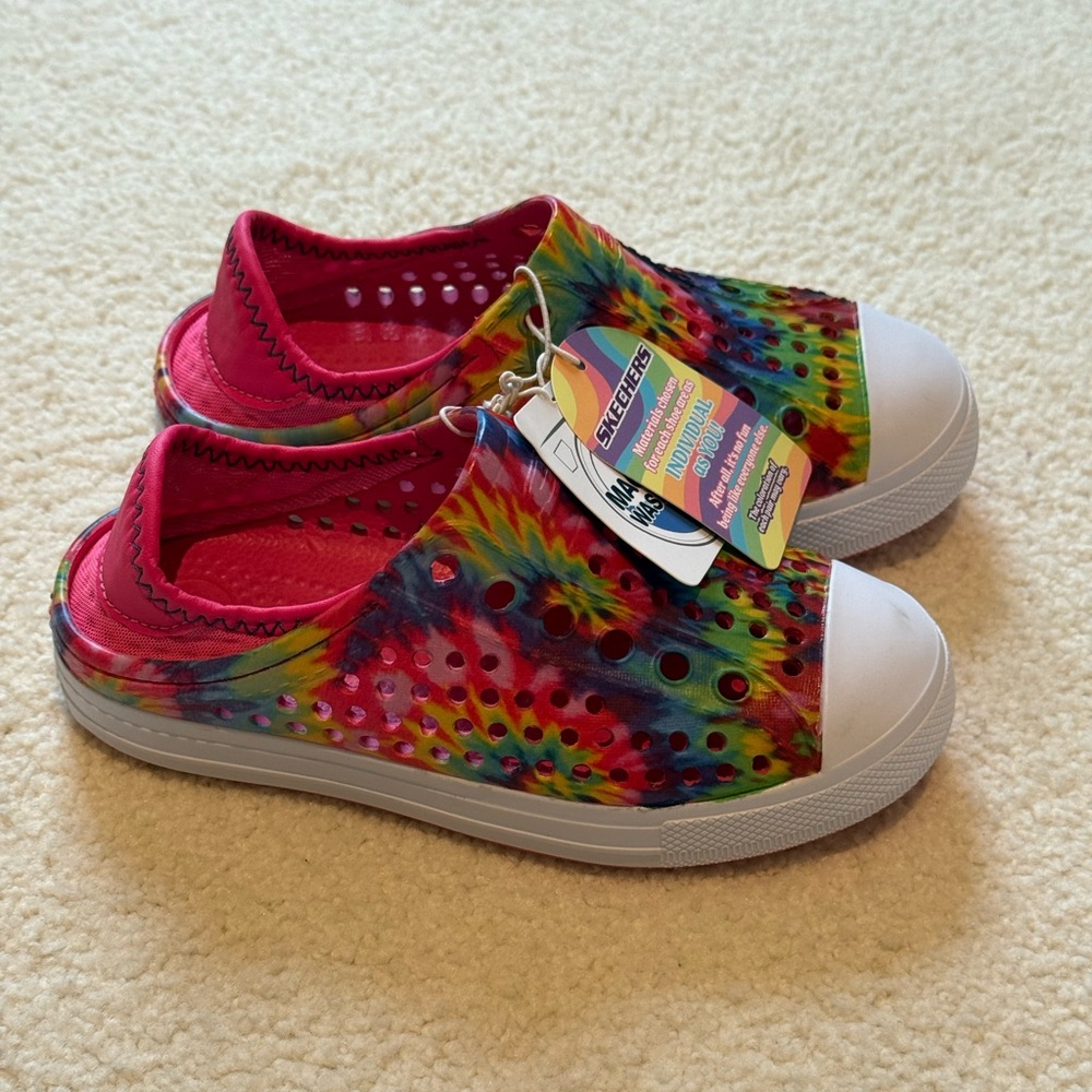 Skechers NWT Foamies Guzman Steps Slip On pink tye dye 11